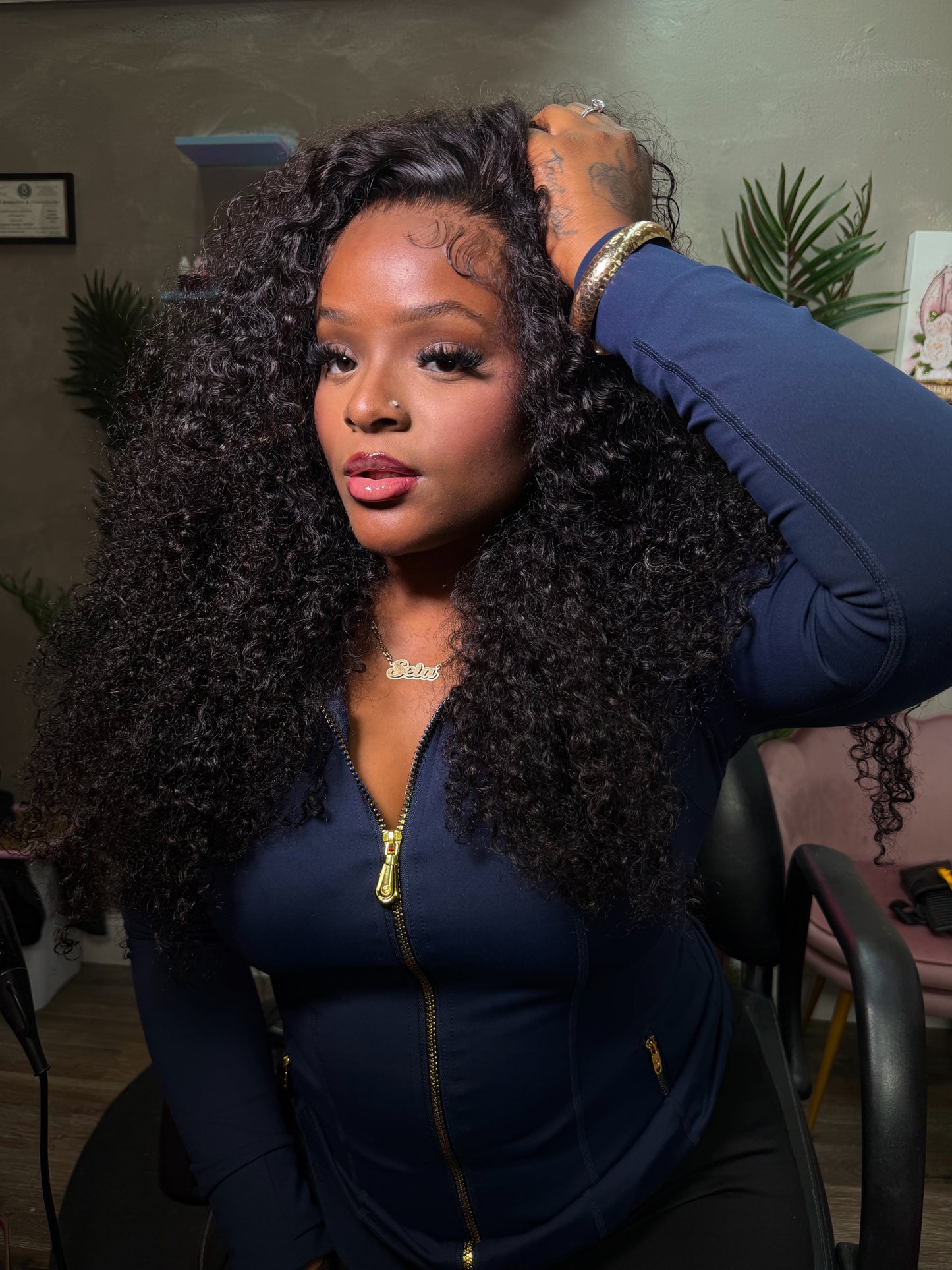 HD 5x5 Spanish Curly closure wig