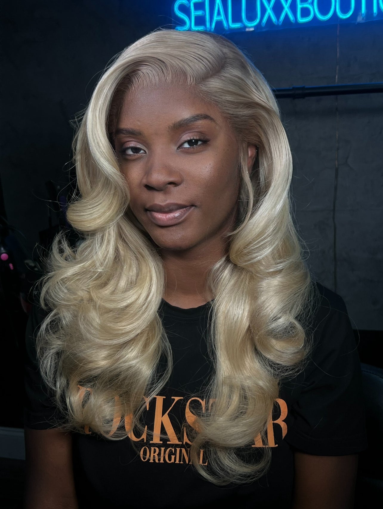 #613 HD Blonde Full Frontal Bombshell wave wig