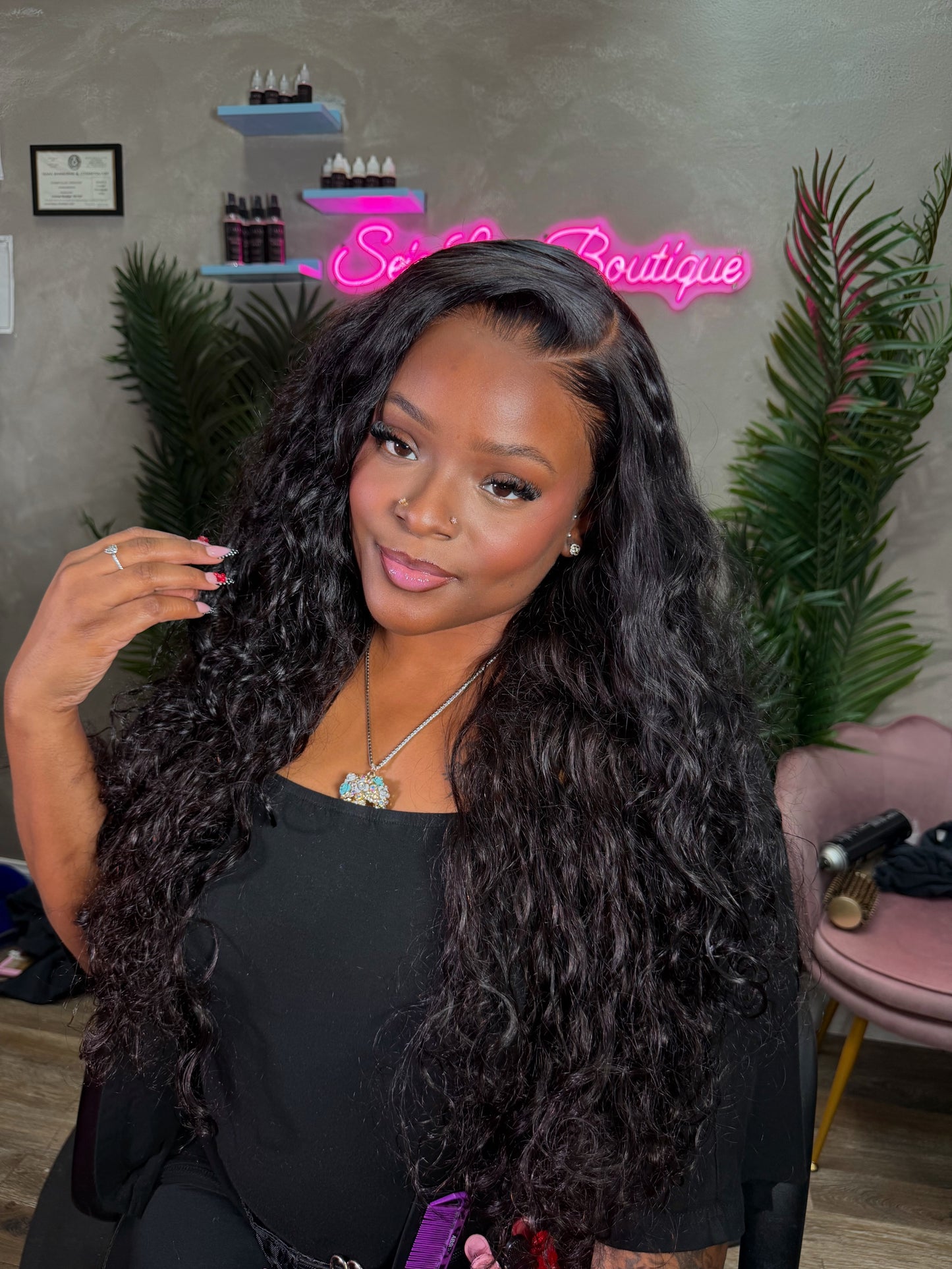 HD 6x6 Bahama Curly closure wig