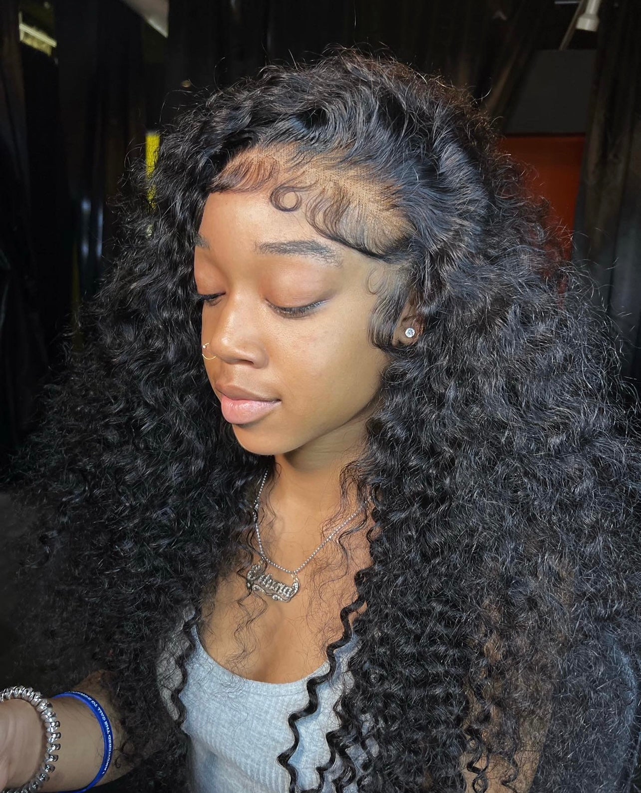 HD 13x4 Mongolian wave full frontal wig